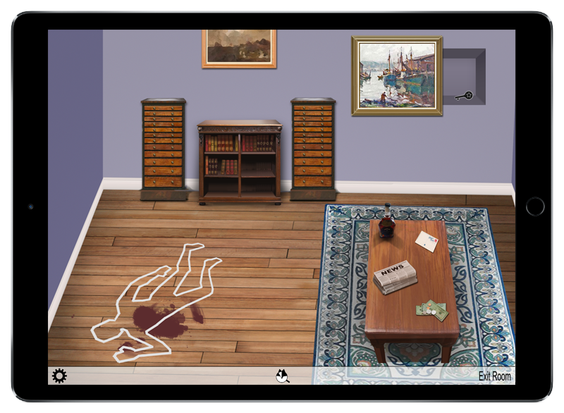 Fox Detective moon room painting open